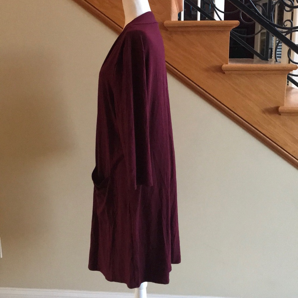 Zenana Premium Kimono Size 2X Burgandy NEW - Picture 3 of 5